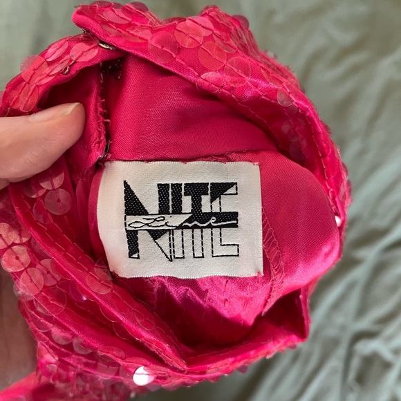 Hot Pink Sequin Vintage Dress - Picture 5 of 5